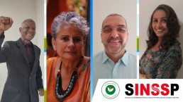 Foto dos 4 candidatos eleitos para o Condel e Confis da Vivaprev